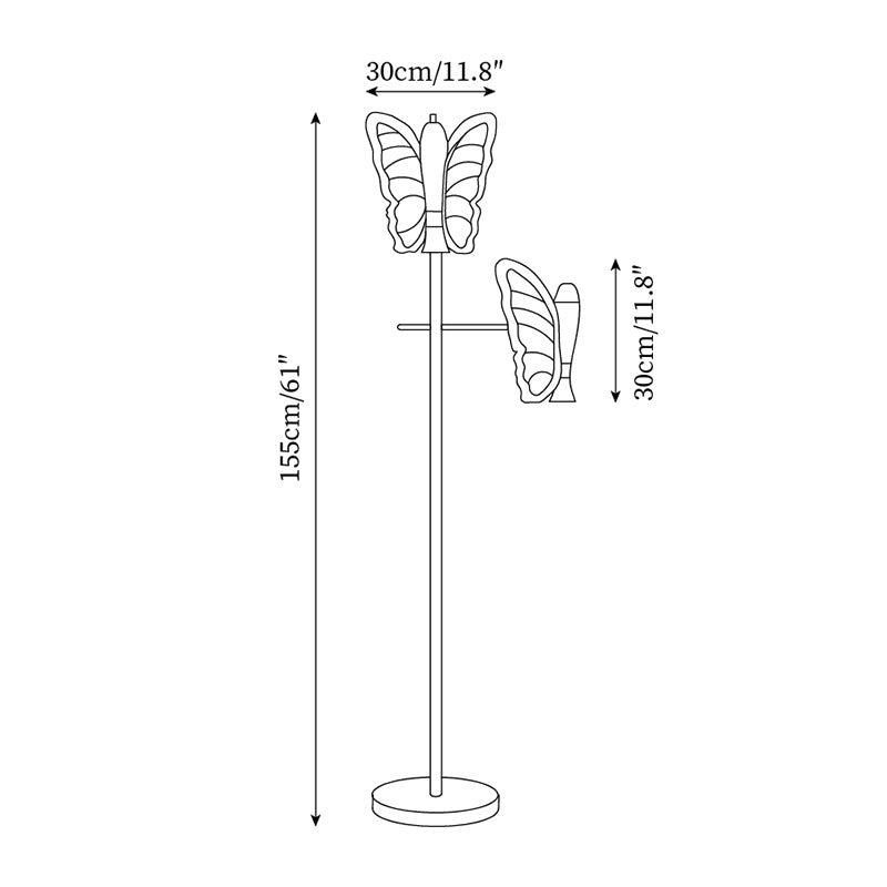 Galileo Butterfly Floor Lamp D12