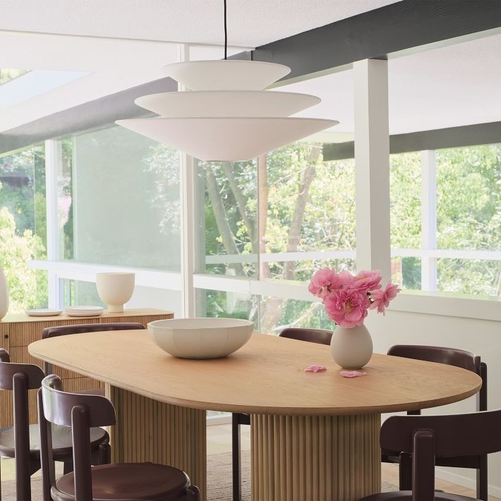 Solivara Minimalist Linen Pendant Light - Perfect for Dining Rooms & Offices T113