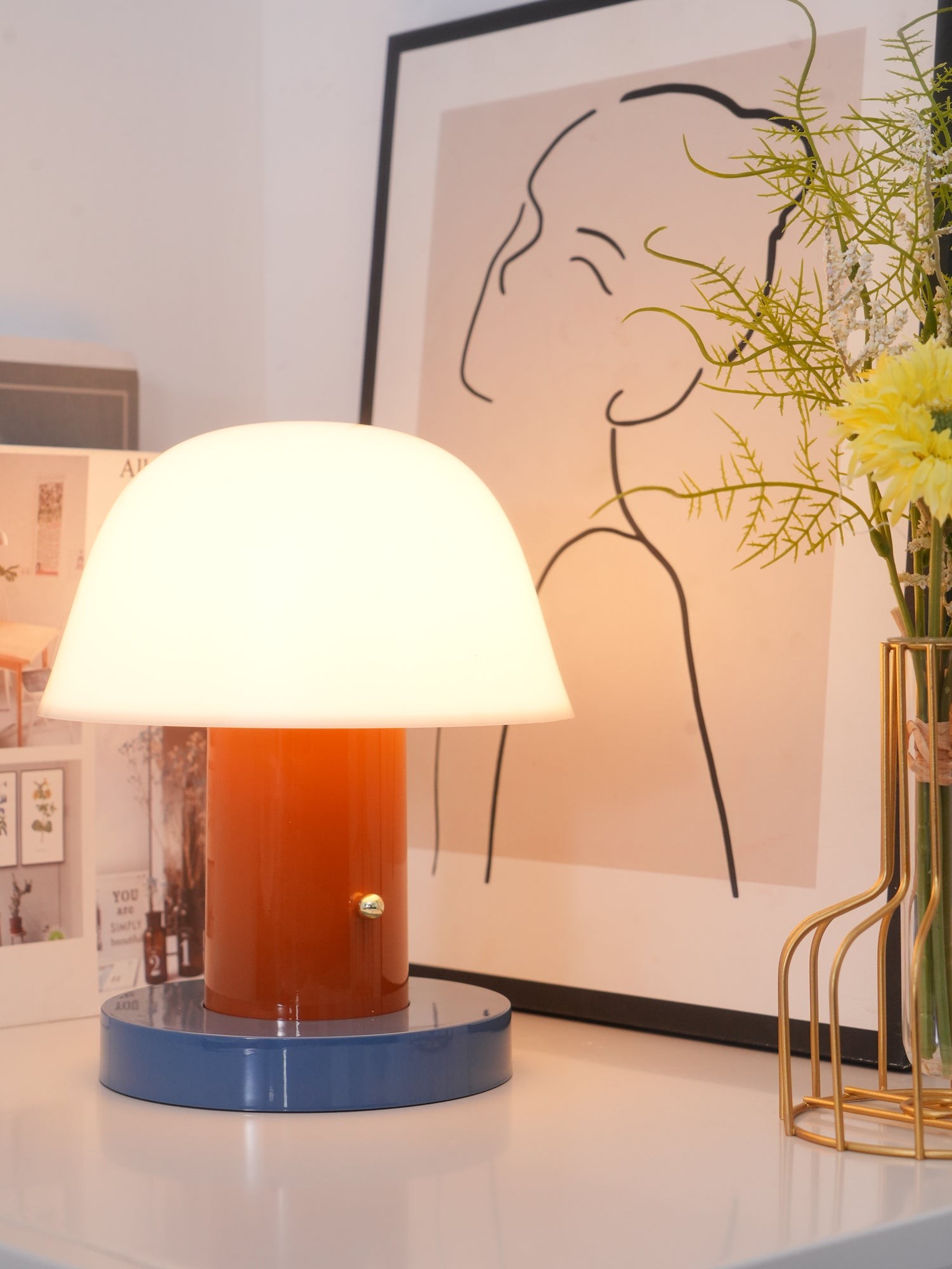 Minimalist Mushroom Cordless Table Lamp M44