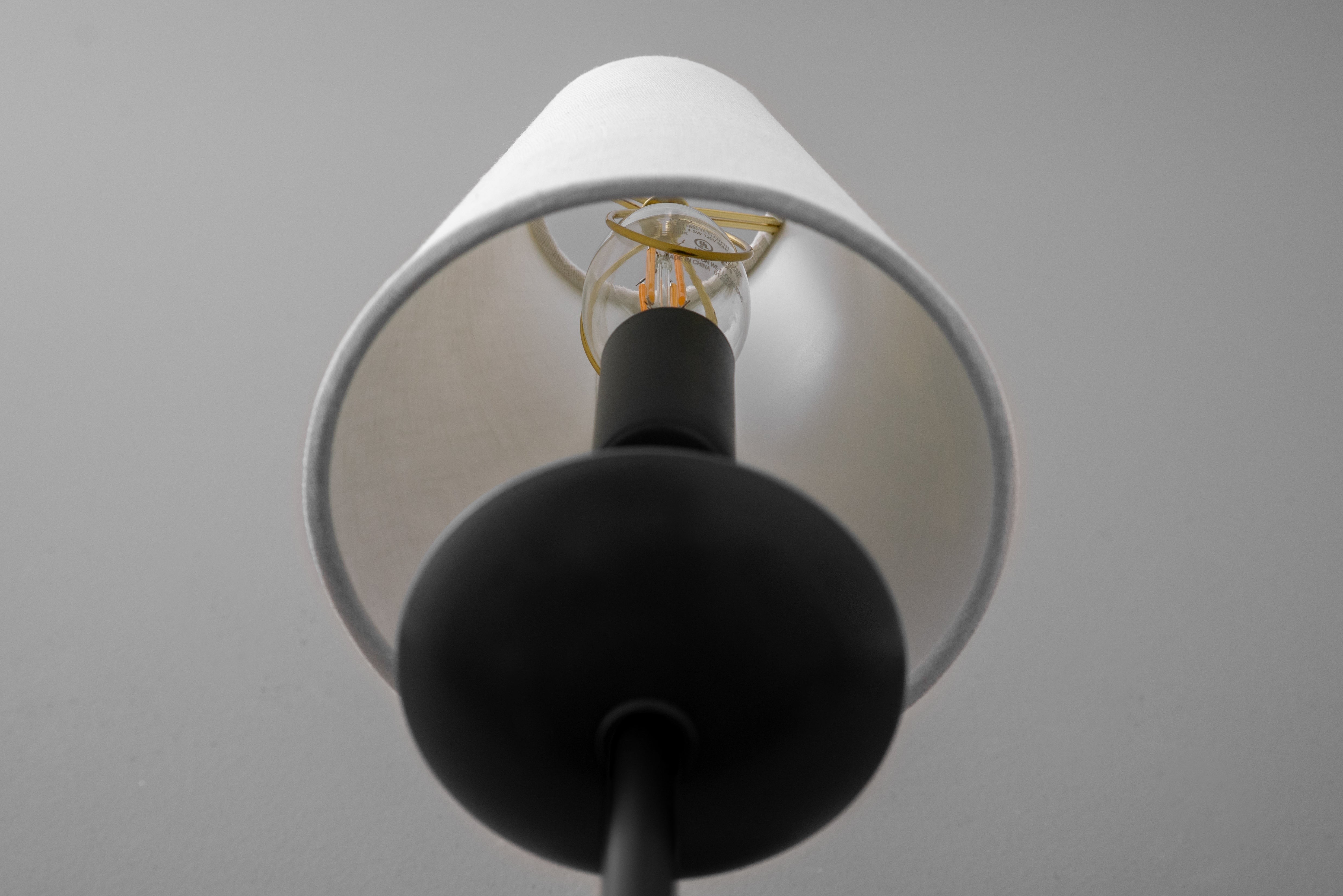 Curva Metal White Linen Sconce - Classic Brass Wall Light for Bedrooms T398