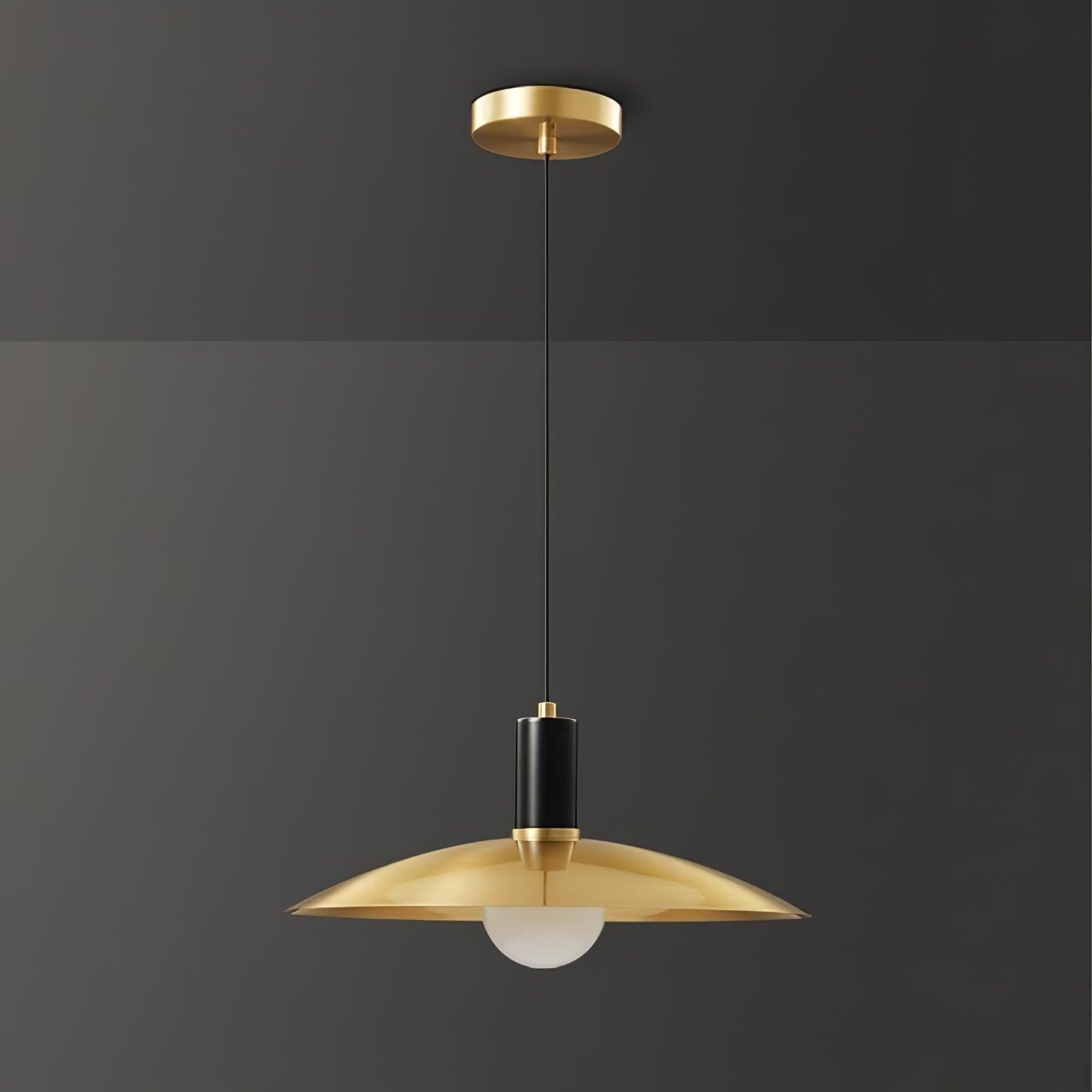 Brass Flared Pendant Lamp D361