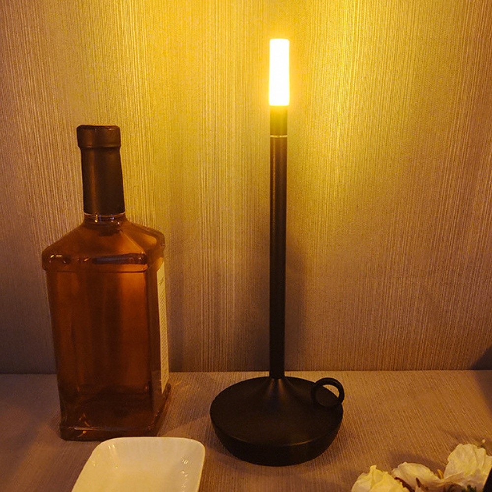 Metal Candle Touch Dimmable Rechargeable Table Lamp S183