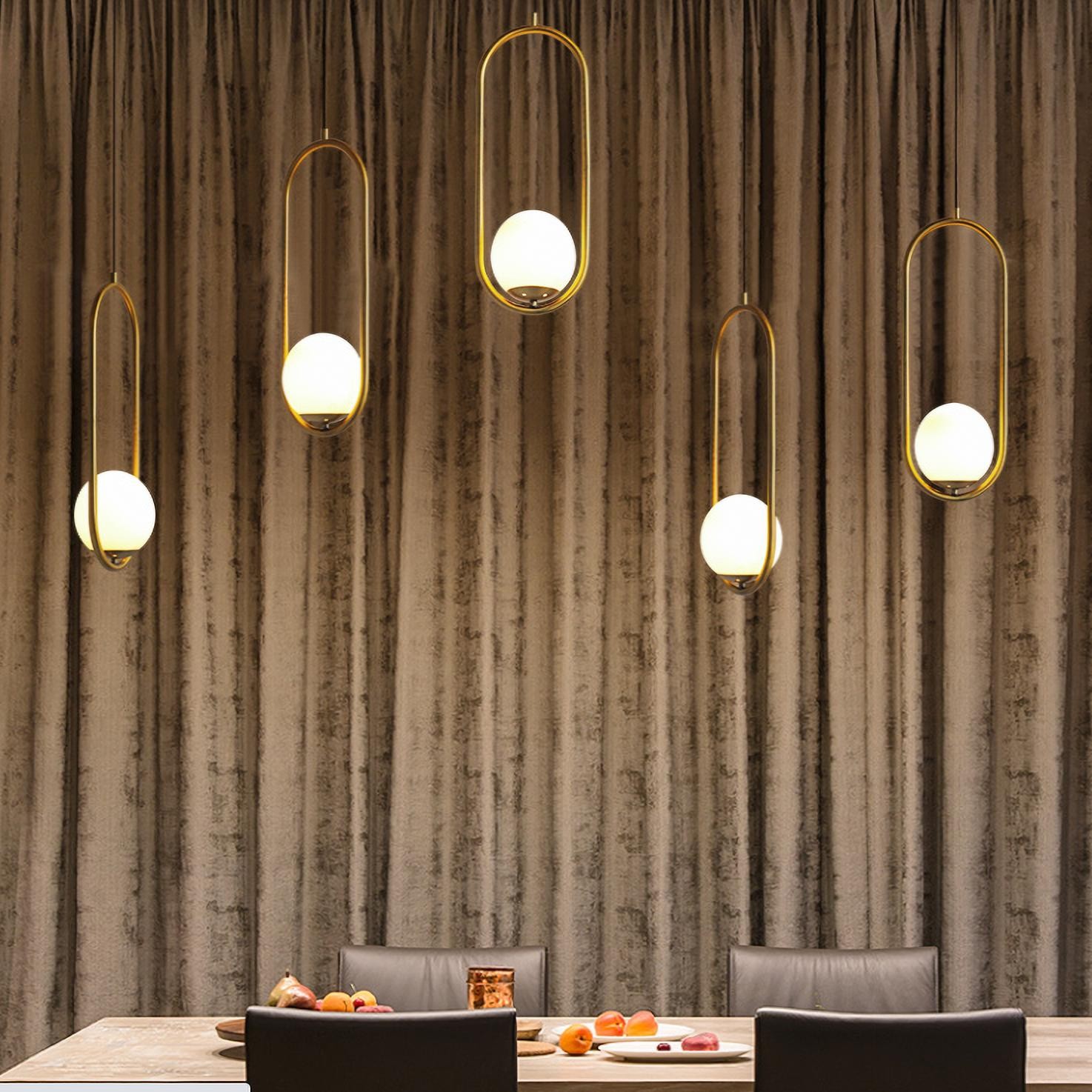 Modern Geometric Metal Pendant Light