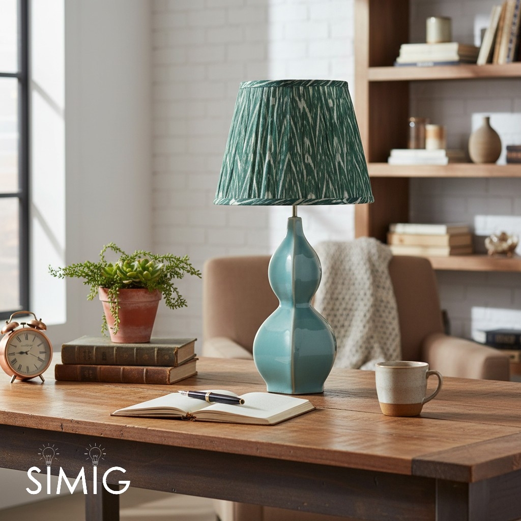 Thalune Table Lamp in Seaweed Ceramic - Sculptural Coastal Glow for Bedrooms and Living Rooms T593
