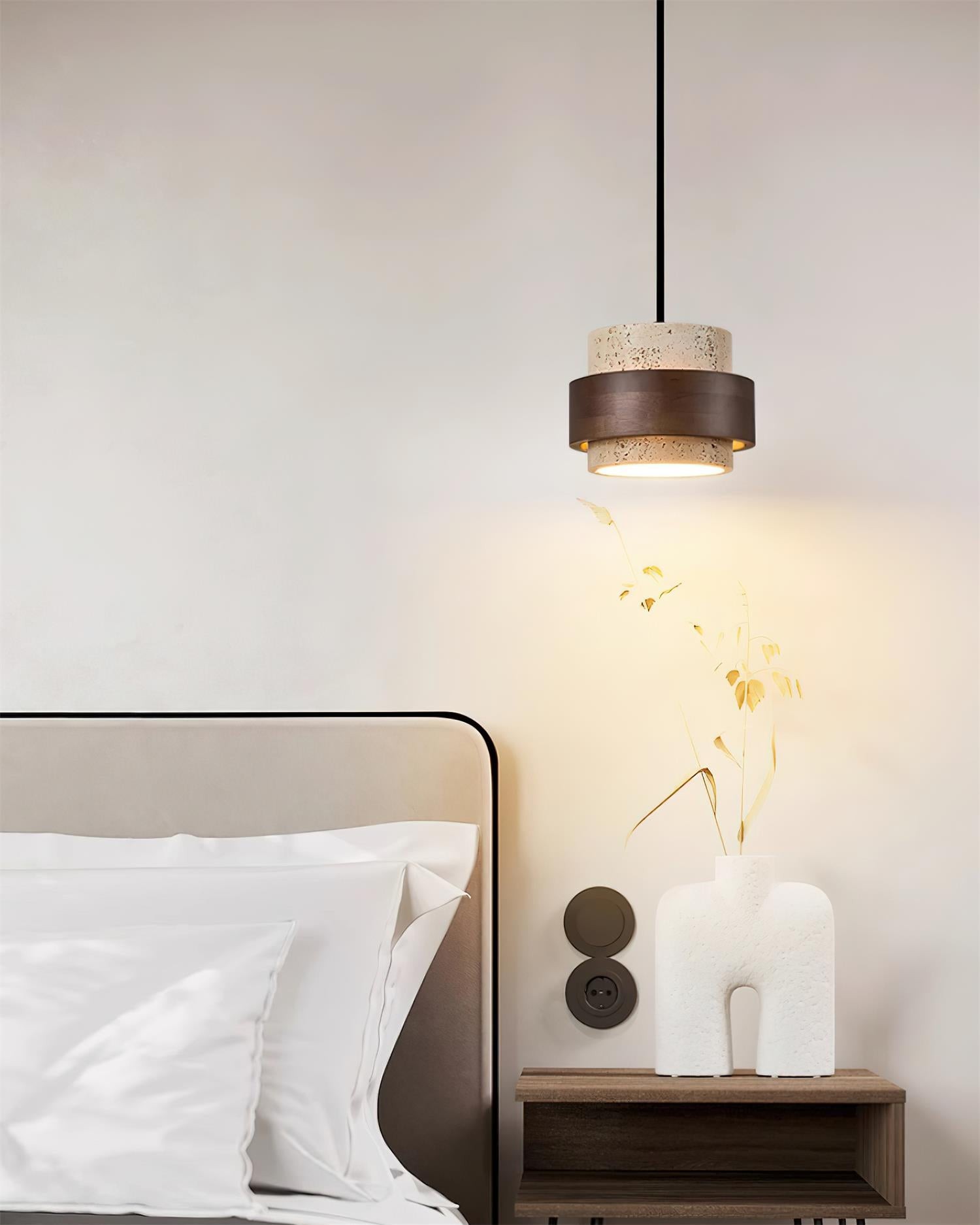 Cylinder Travertine Pendant Lamp M271