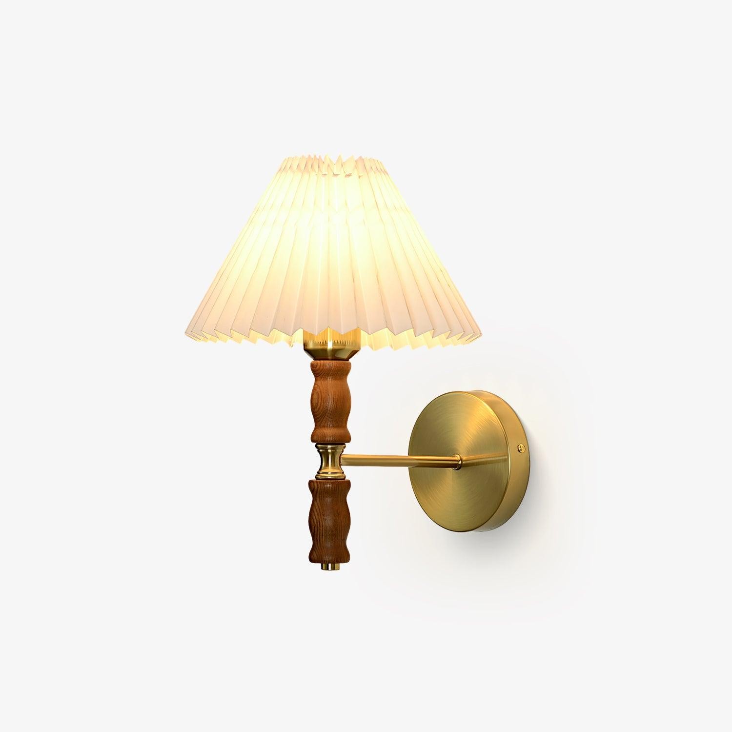 Japanese Retro Walnut Atmosphere Wall Light For Bedroom M436