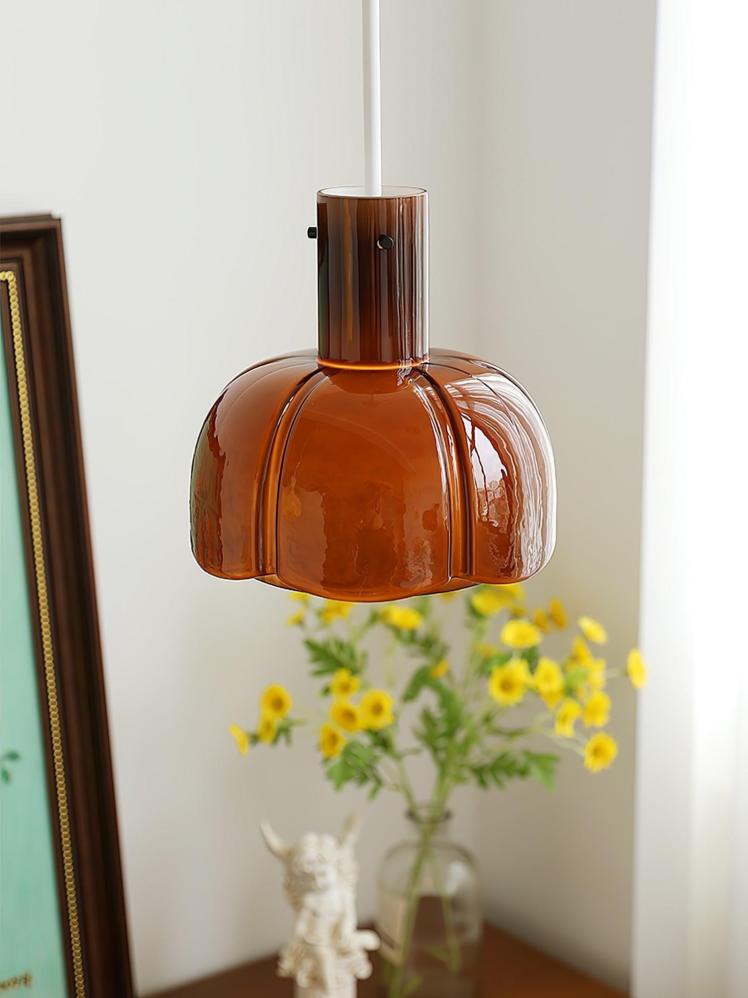 Medieval Style Glass Bud Pendant Lamp M457