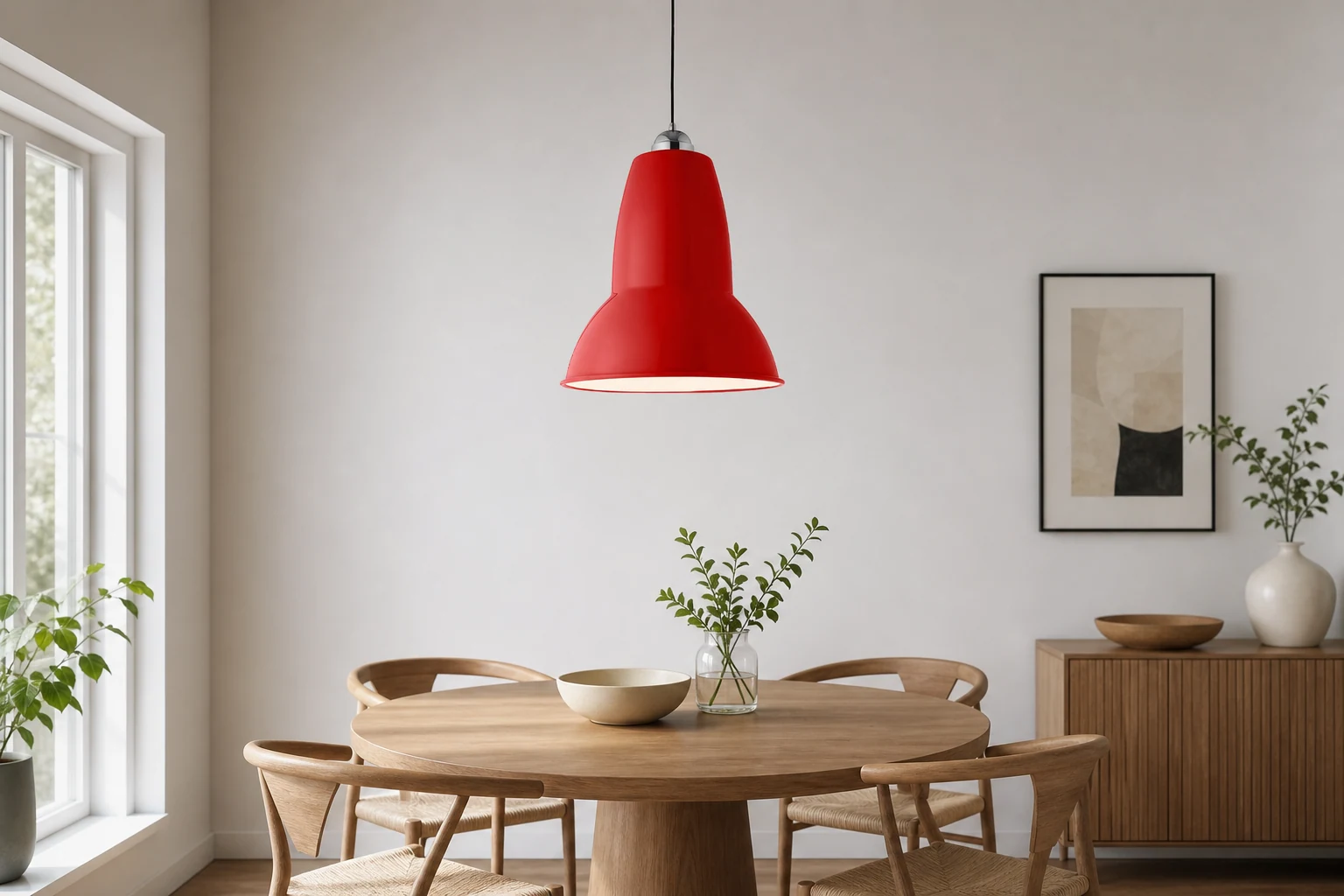 Lampa wisząca Modryx stylizowana na scenę wnętrza domu