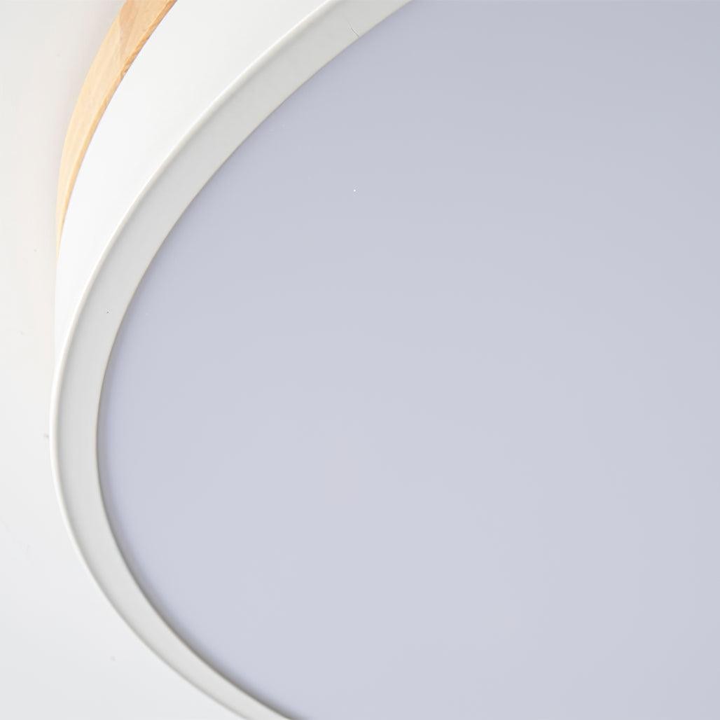 White Round Wooden Ceiling Lamp M298