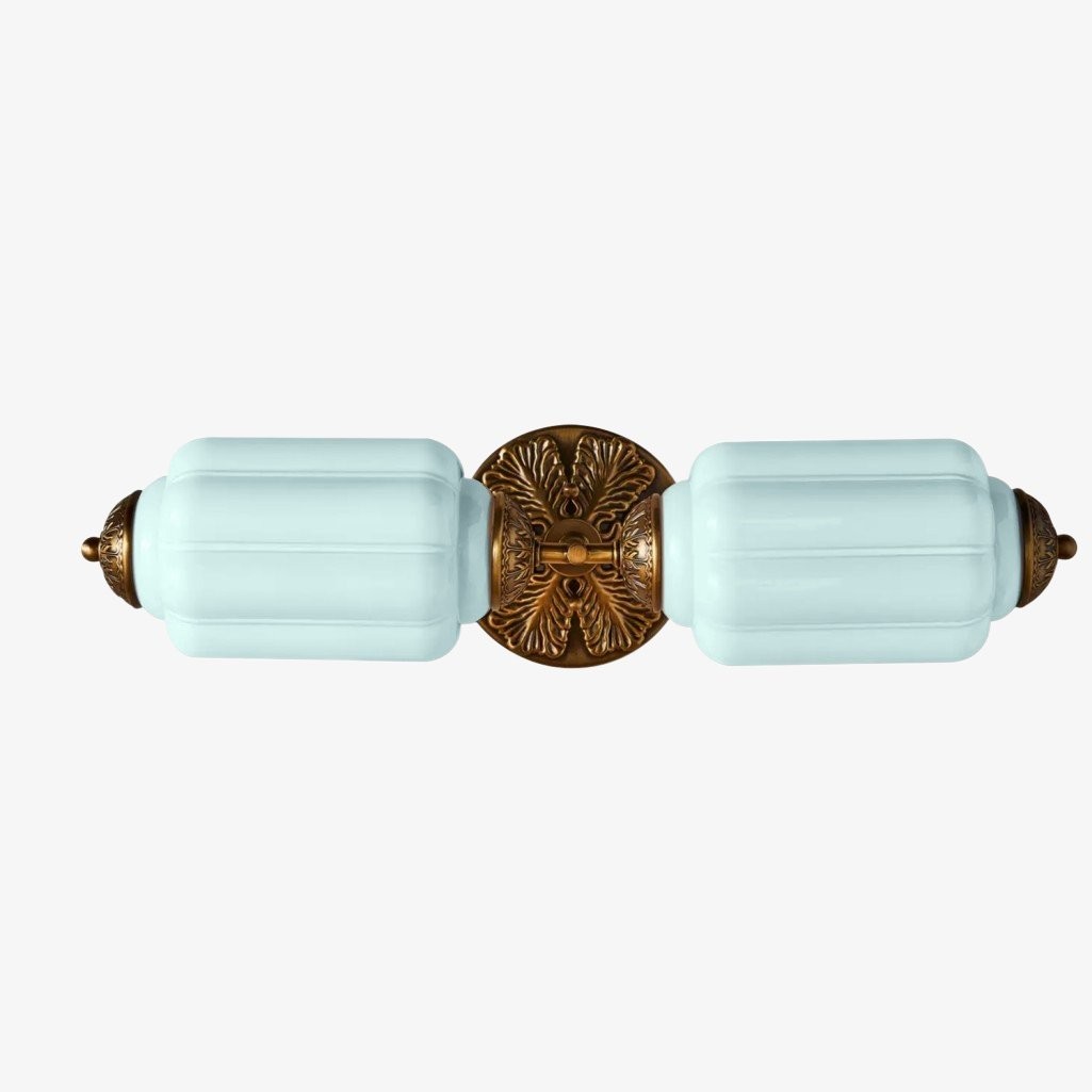 Eloise Brass Wall Sconce – Elegant Milk Glass Vintage Lighting T290