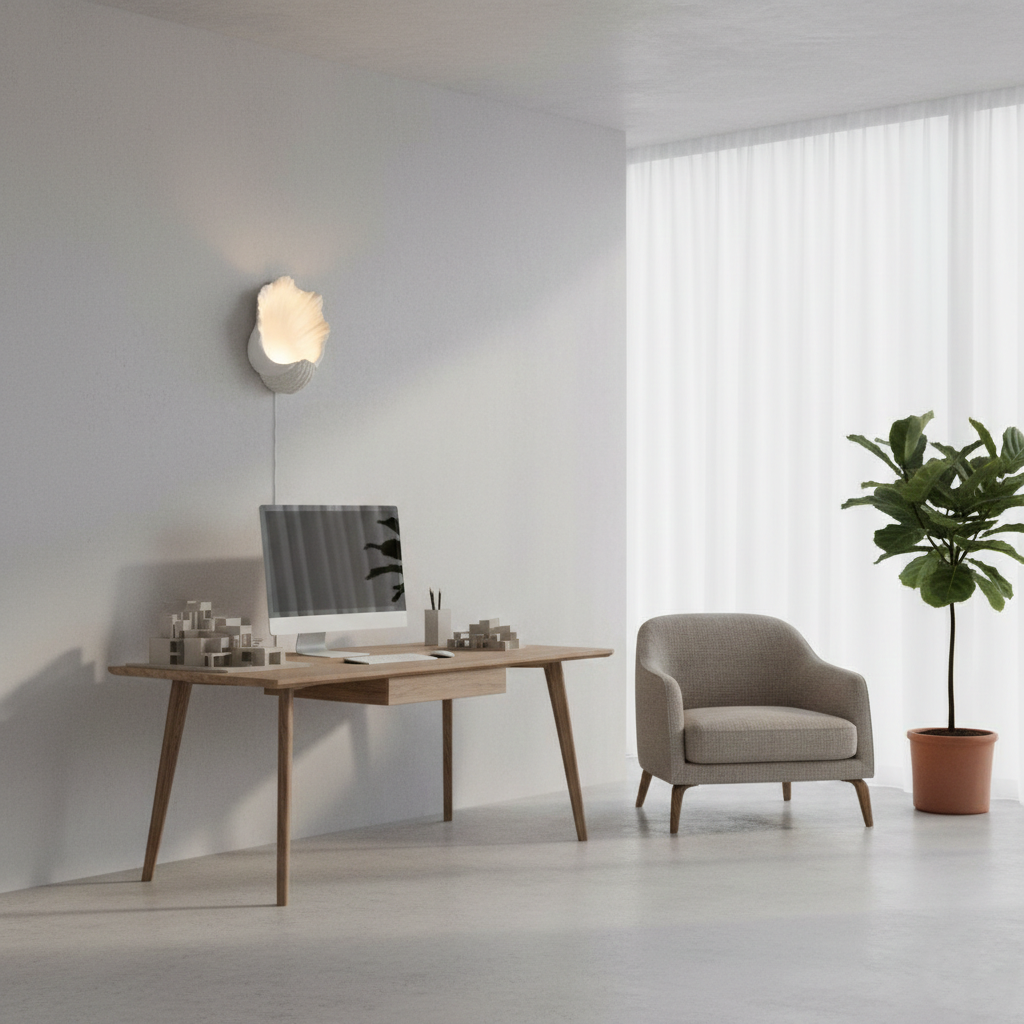 Selka Scallop Nordic Resin Wall Lamp D968