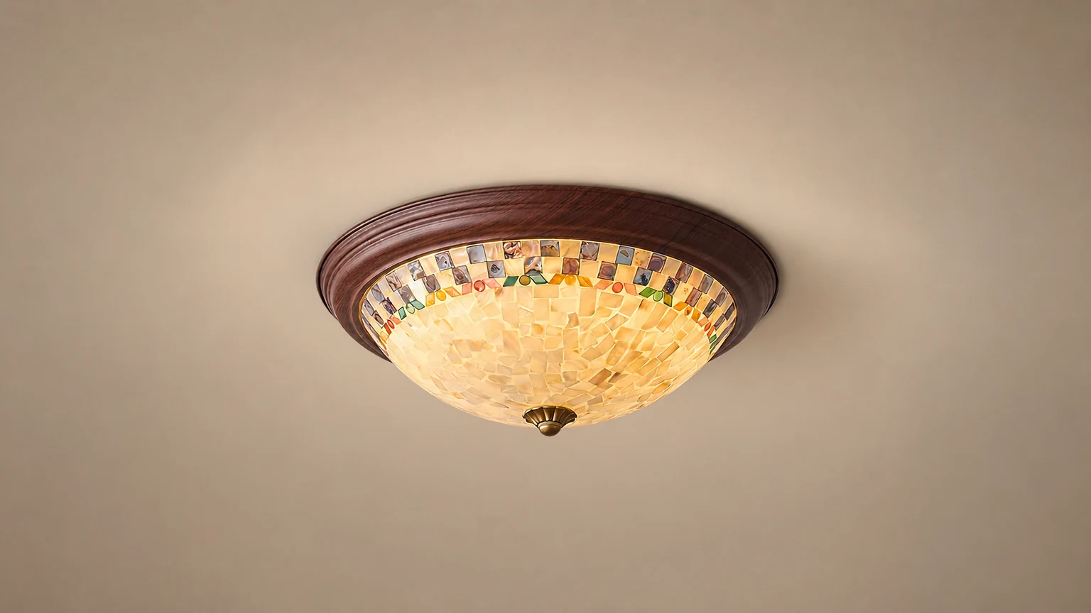 Lampa sufitowa Corvielle D257 pokazana w ciepłej scenerii wnętrza