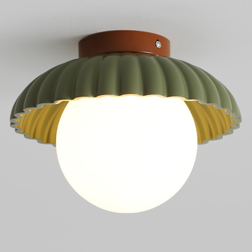 Cream Flower Bud Glass Hallway Ceiling Light S161