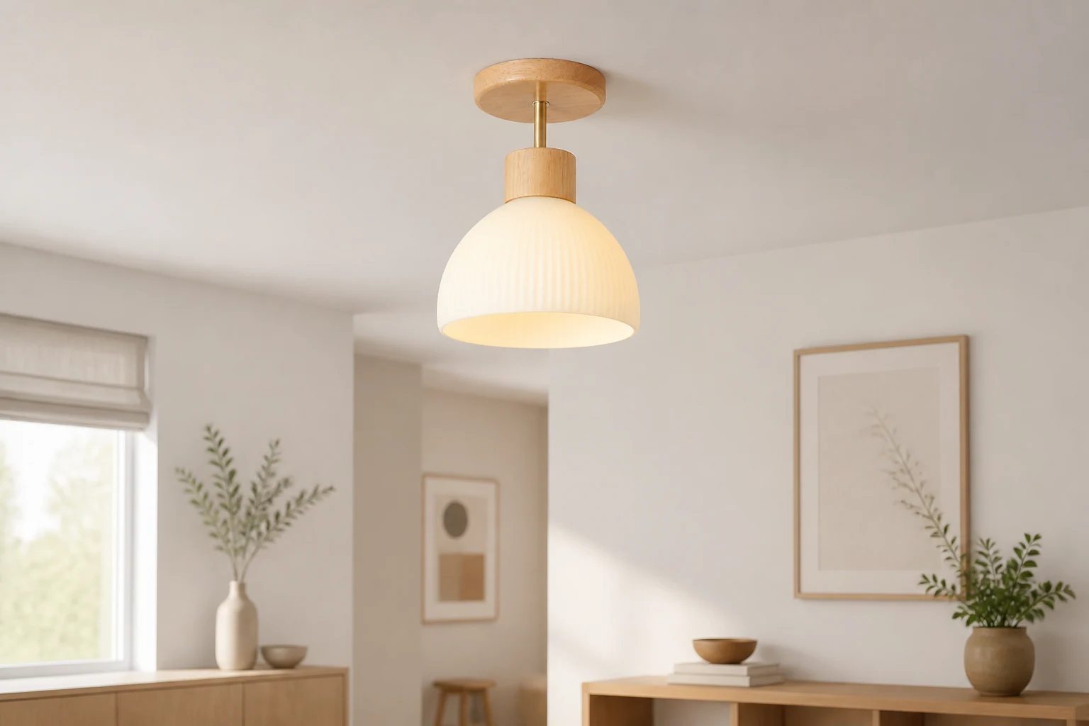 Lampa sufitowa LED M177 w stylu Nordic Wood w stylu lifestylowym