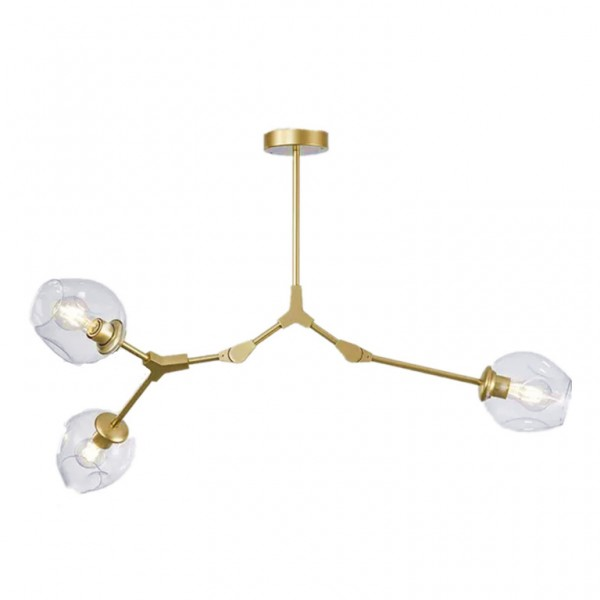 Asymmetrical Articulated Globe Branching Bubble Chandelier