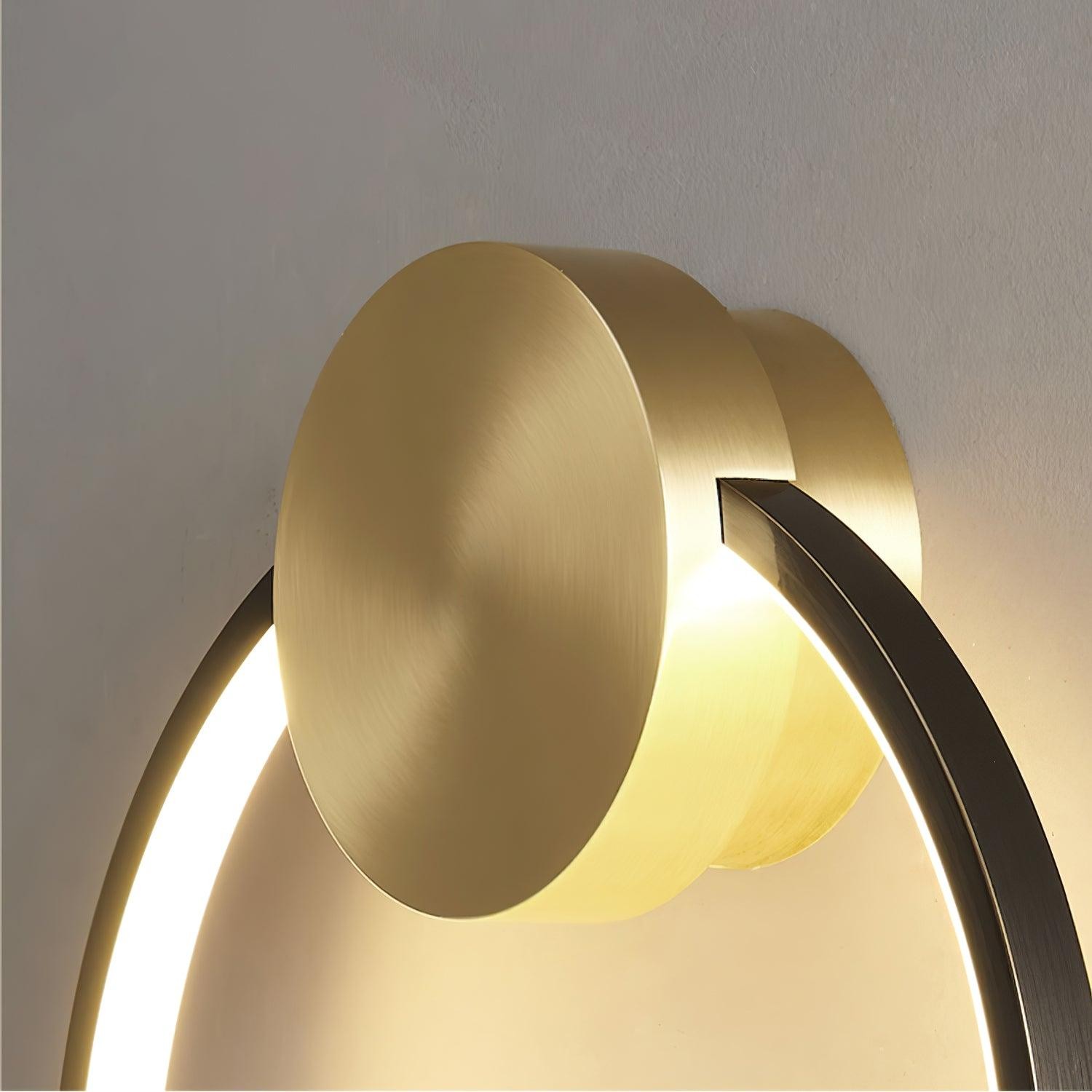 Minimalist Creative Simple Brass Round LED Wall Light M429