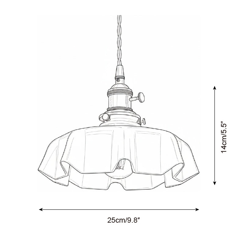 Skirted Ripple Pendant Lamp D245