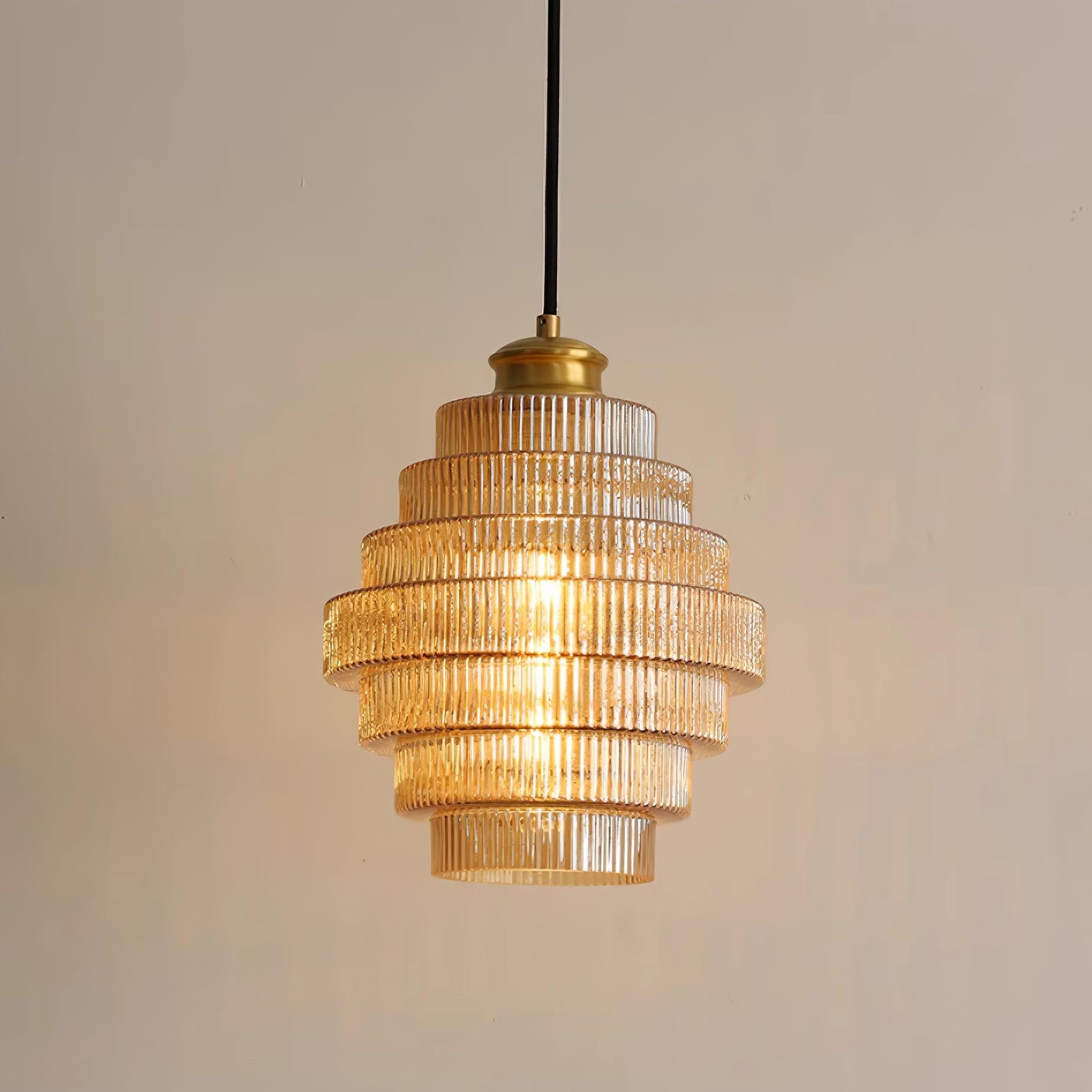 Modern Creative Pleated Design Glass Pendant Lamp M147