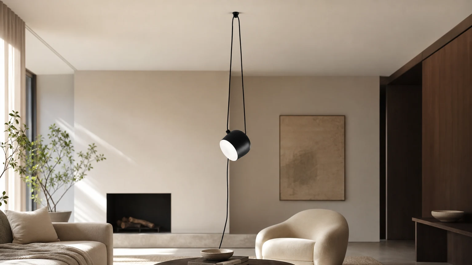Multi Light Pendant Lamp S03 in a living room setting