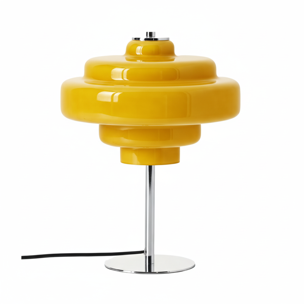 Koloro Chrome Base Glass Table Lamp – Stylish & Functional for Any Space T276