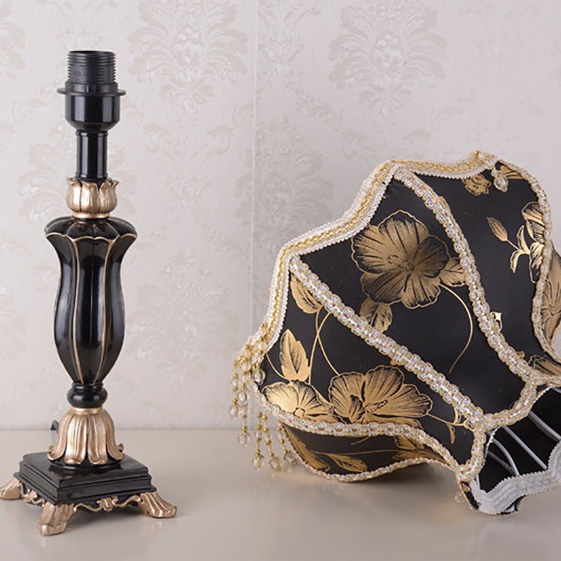 Palace Floral Resin Carved Base Table Lamp M16