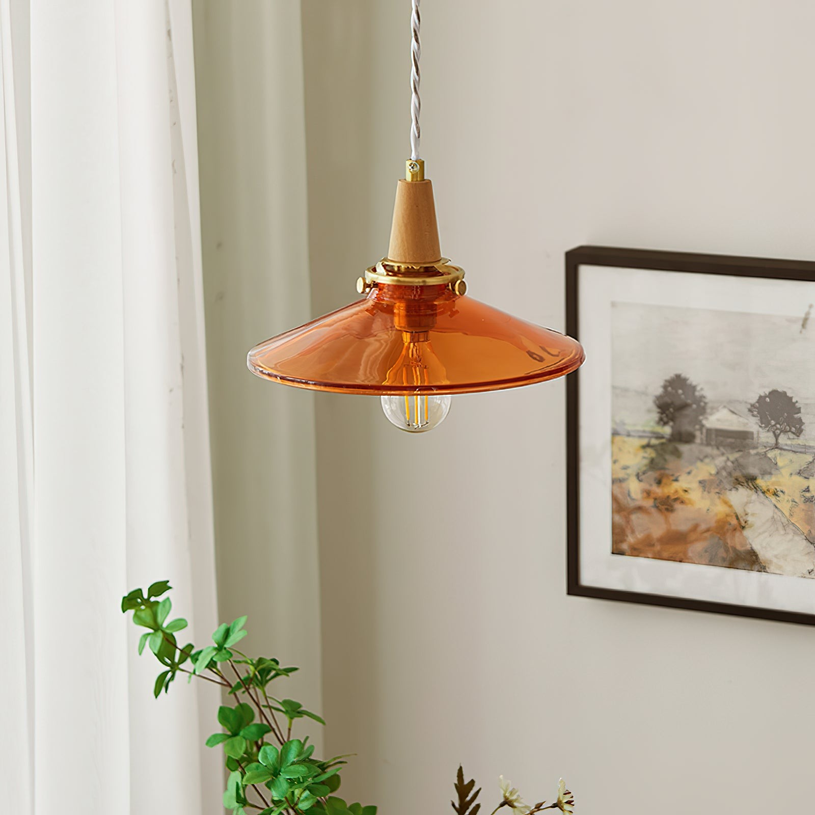 Nordic Brass Glass Pendant Lamp M286