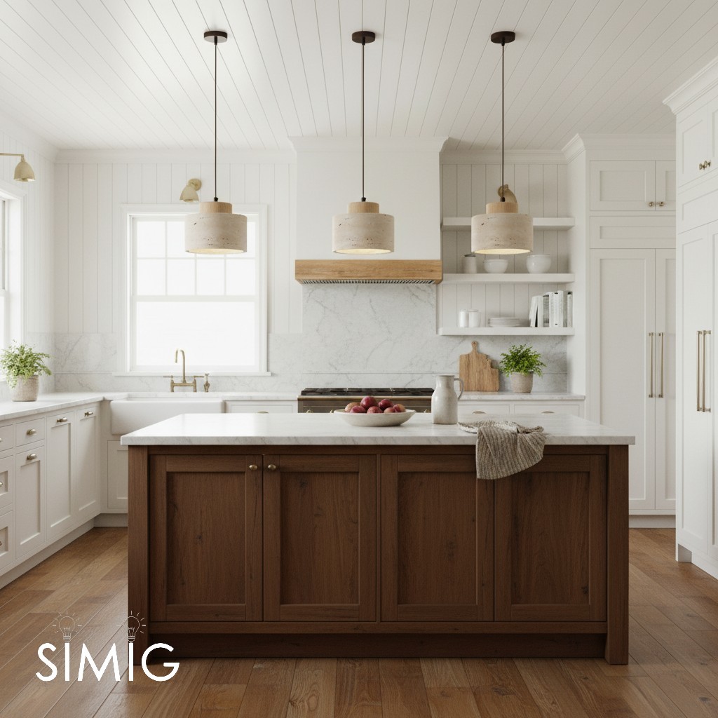 Modern Cylinder Pendant Light - Travertine Lighting for Home S371