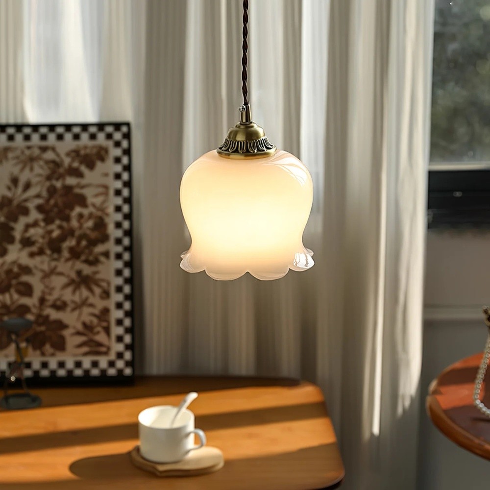 Nordic Milk Valley Flower Pendant Light S130