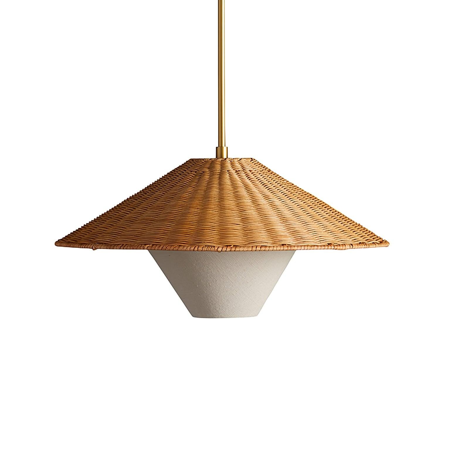 Rattan Hat Pendant Light Suitable For Living Room M29