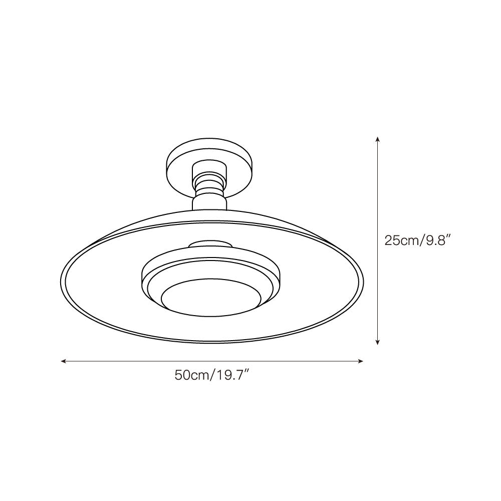 Pot-Lid Style Flat-Panel Ceiling Light D697