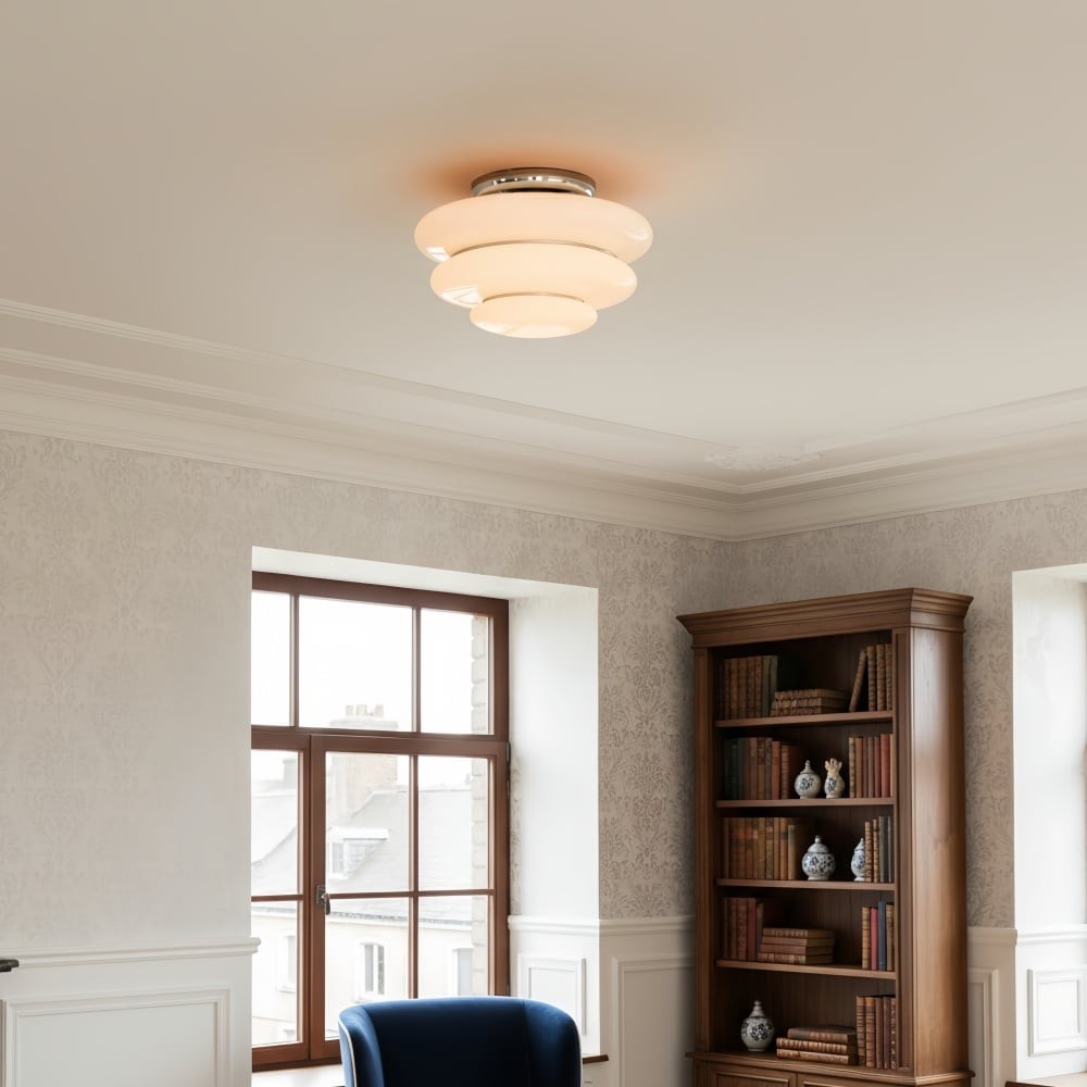 Cirren Layered Ceiling Light - Artistic Circular Silhouette Ceiling Fixture for Dining Area T565