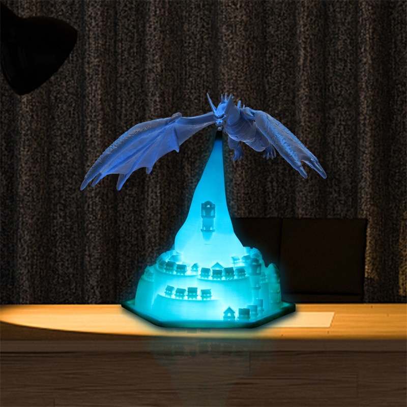 Creative 3D Printed Airplane Fire Dragon Table Lamp M99