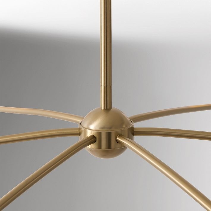 Fibura Elegant Linen Shade Chandelier – Modern Design for Living Room & Office T247