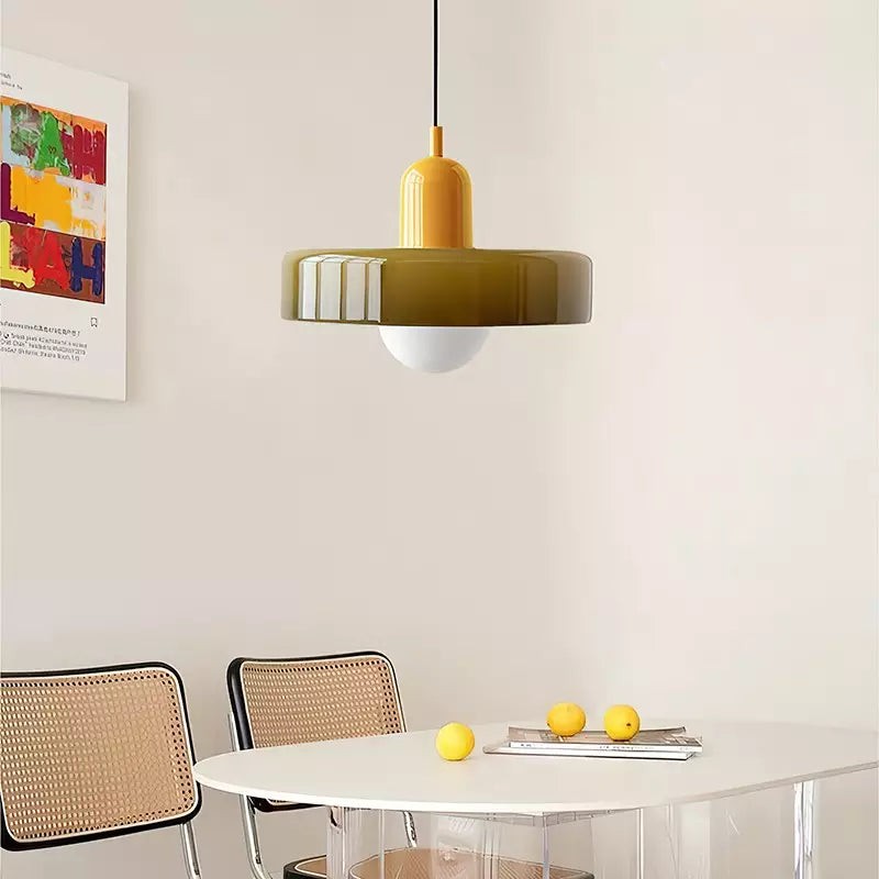 Morandi Glass Disc Orb Pendant Lamp S85