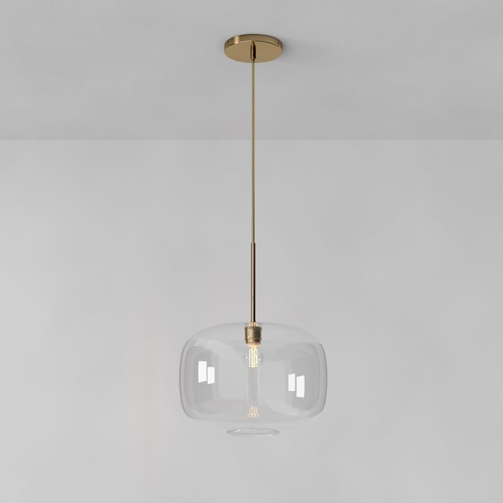 Lumivelle Pebble Pendant Light - Adjustable Glass Shade - Modern Lighting T243