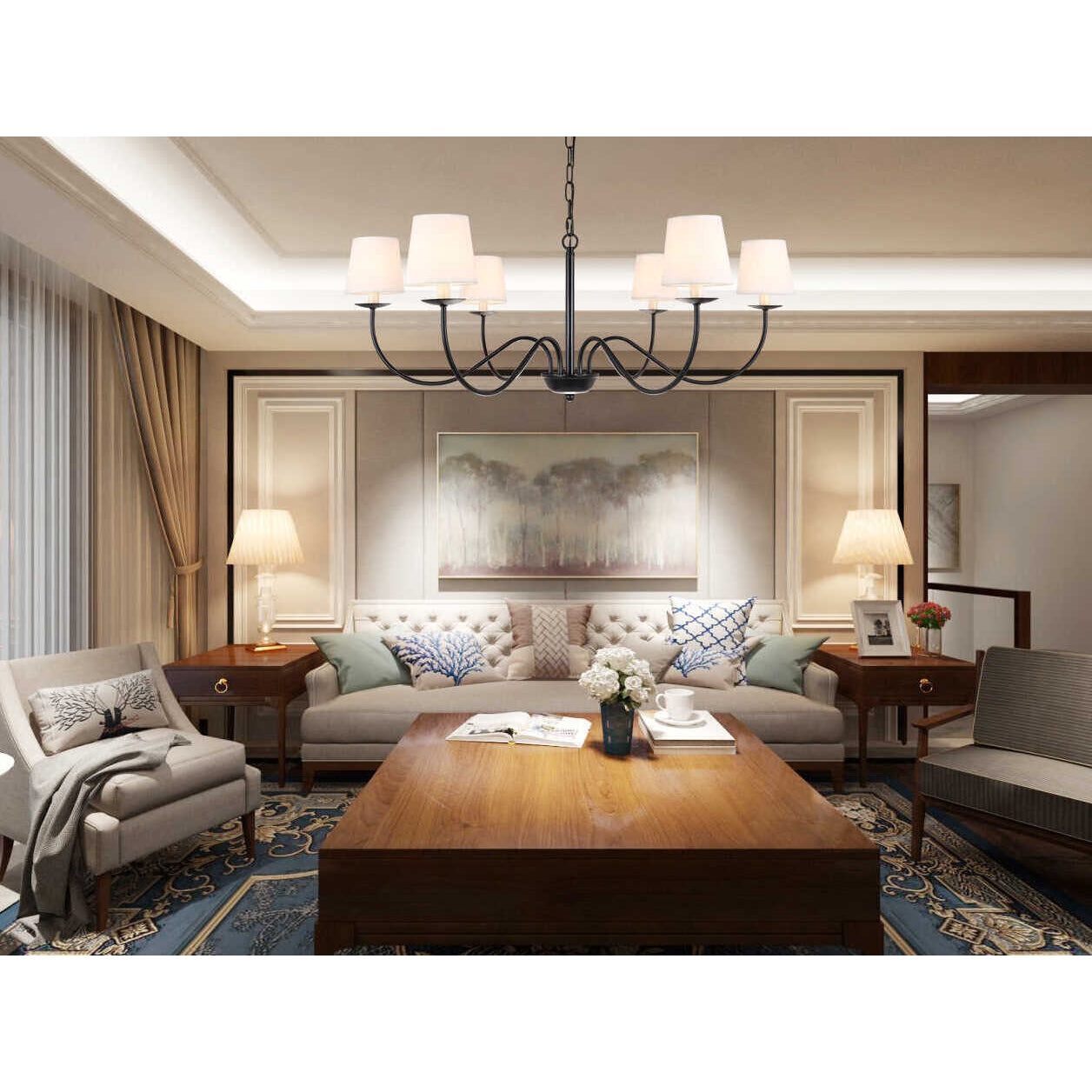 Eclipse Brass Chandelier D512