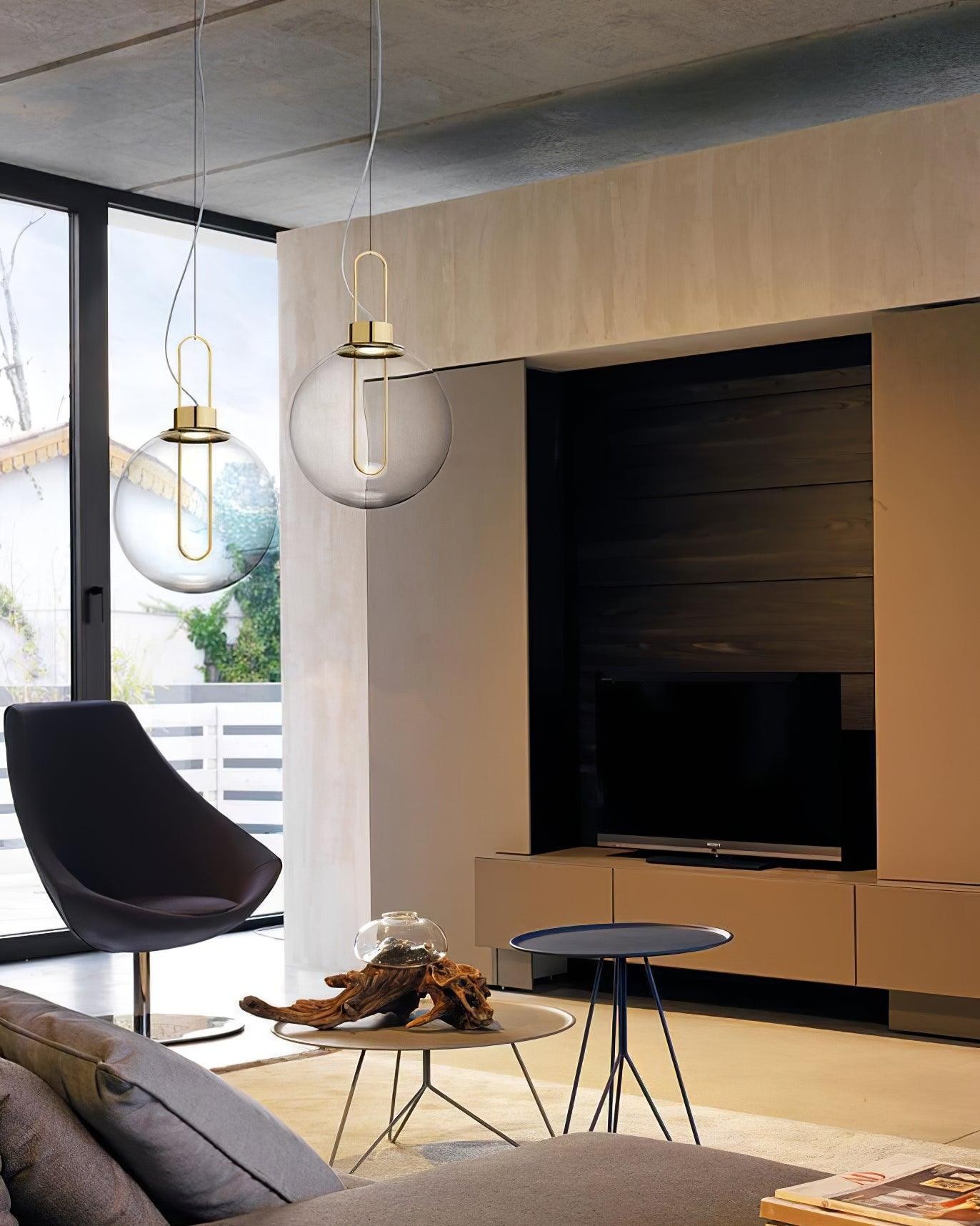 Clear Glass Orb Style Pendant Lamp M40