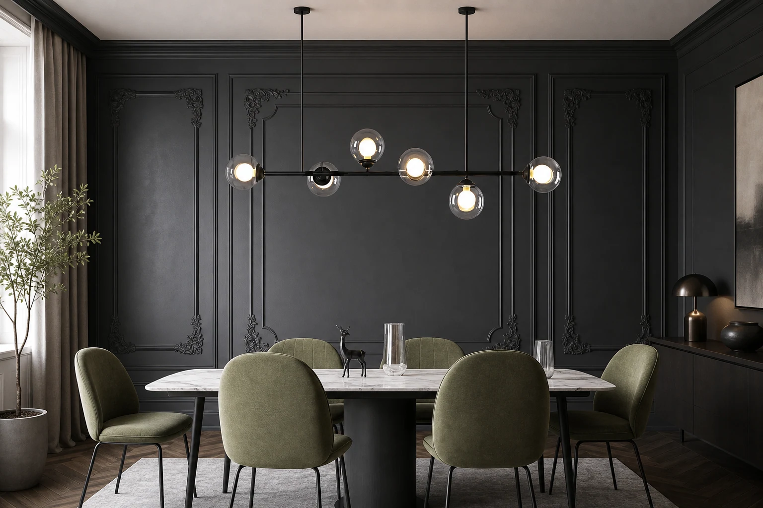 Scena lifestylowa z żyrandolem DOUBLE Ball