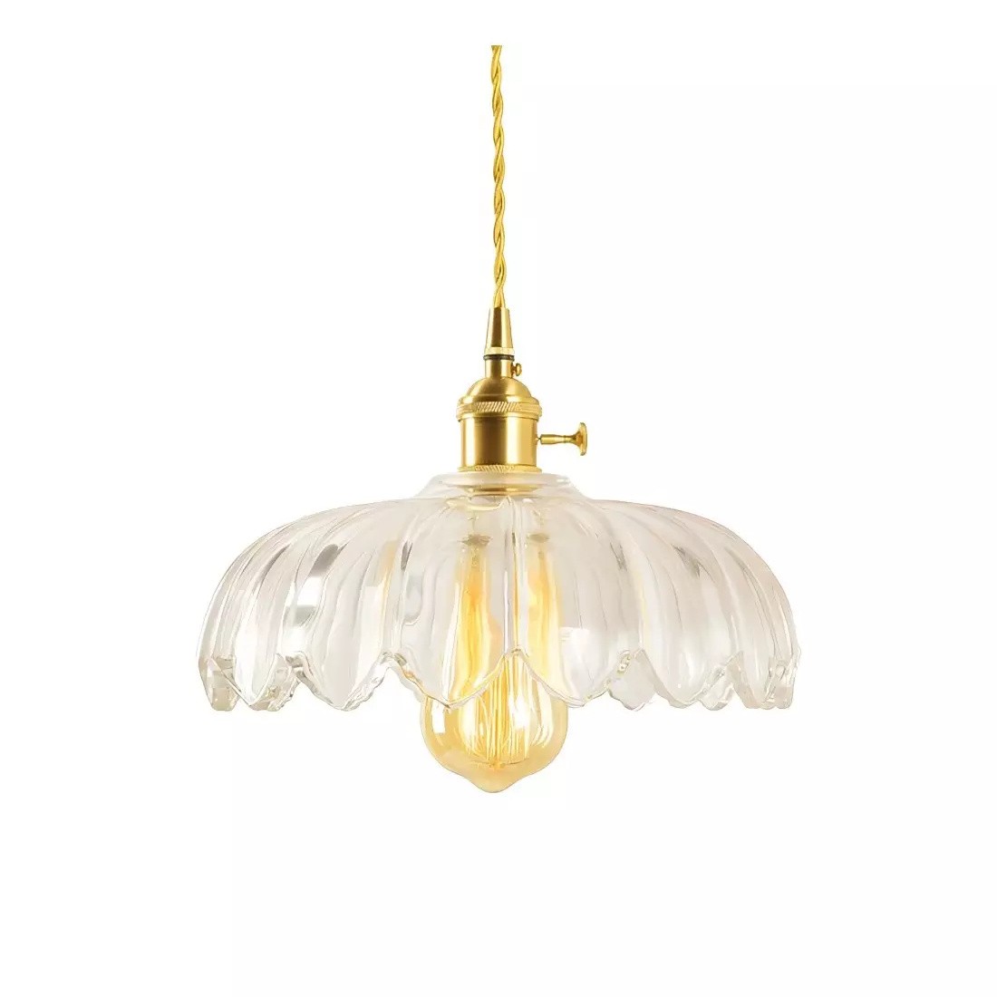 Retro Petal Glass Pendant Light S89