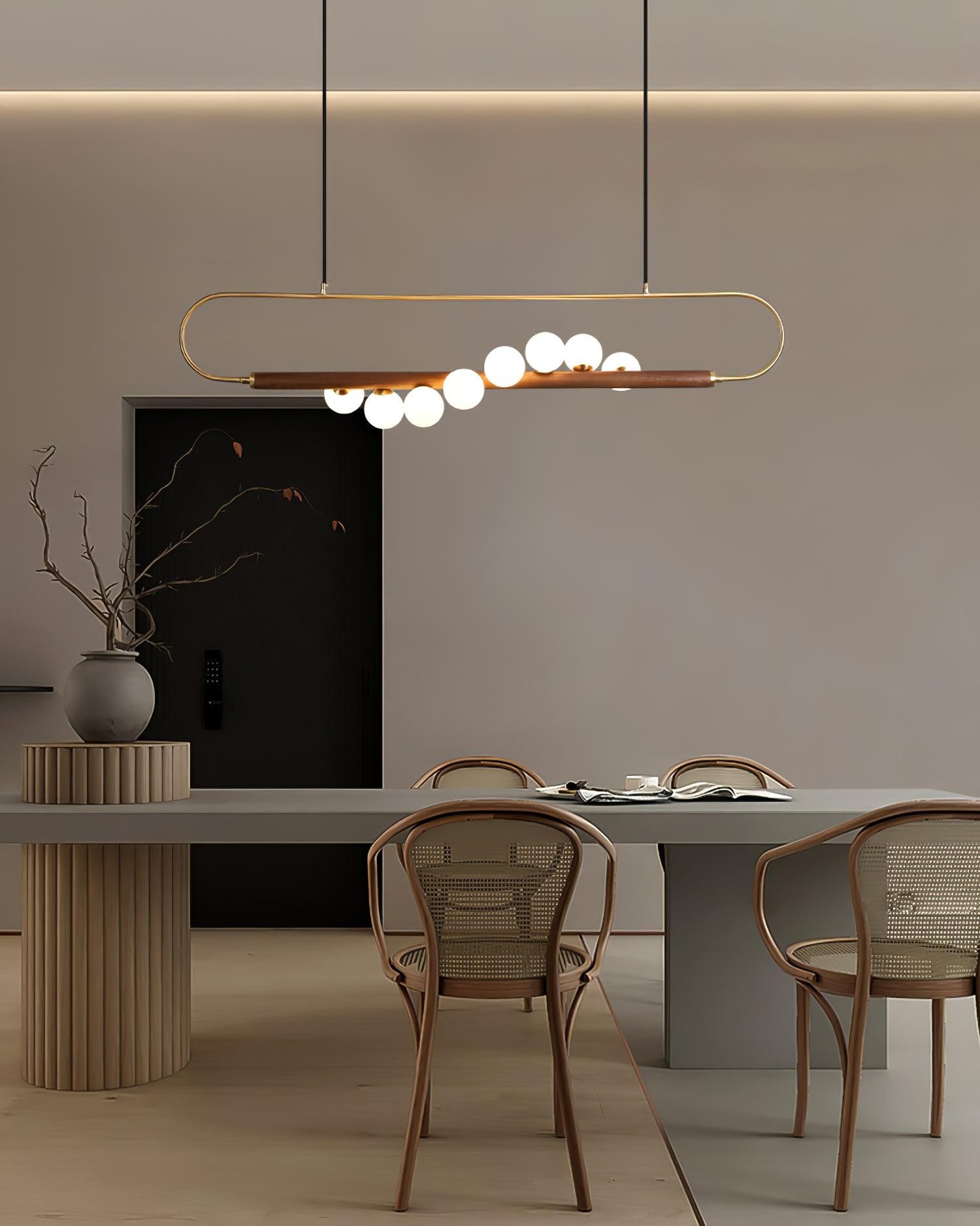 Modern Walnut Simple Chandelier M132