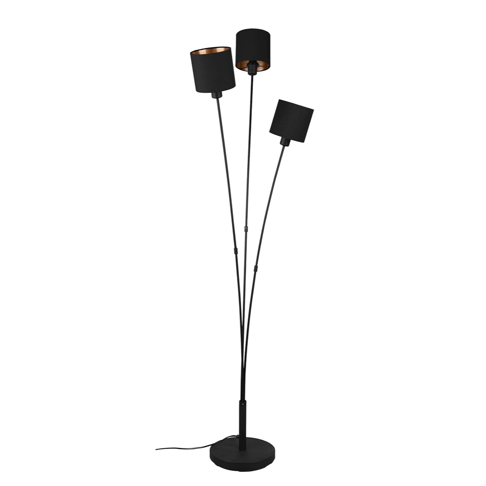 Metal Matte Black Fabric Shade Floor Lamp S67