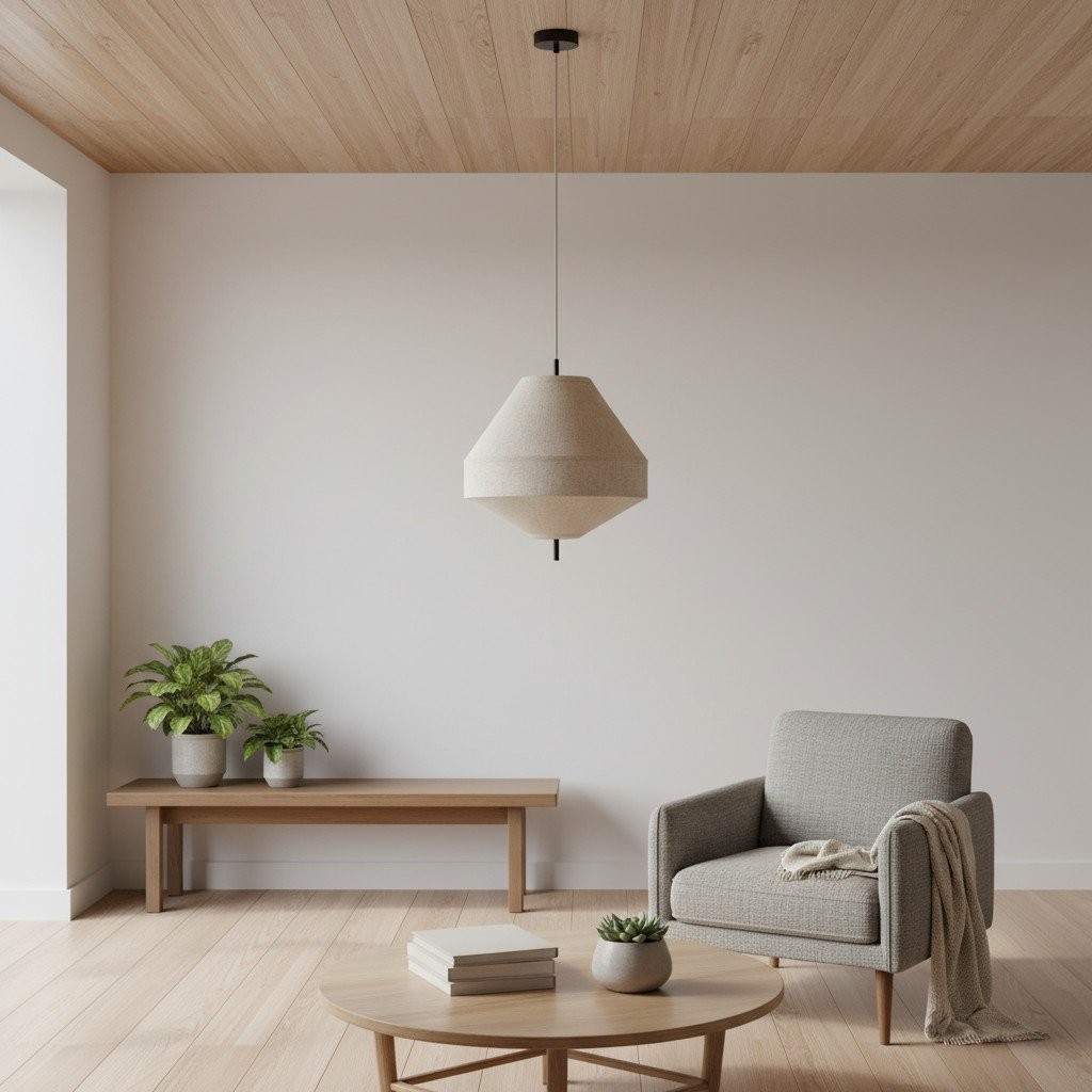Zalen Layered Linen Pendant - Bronze Ceiling Light for Living & Dining T651