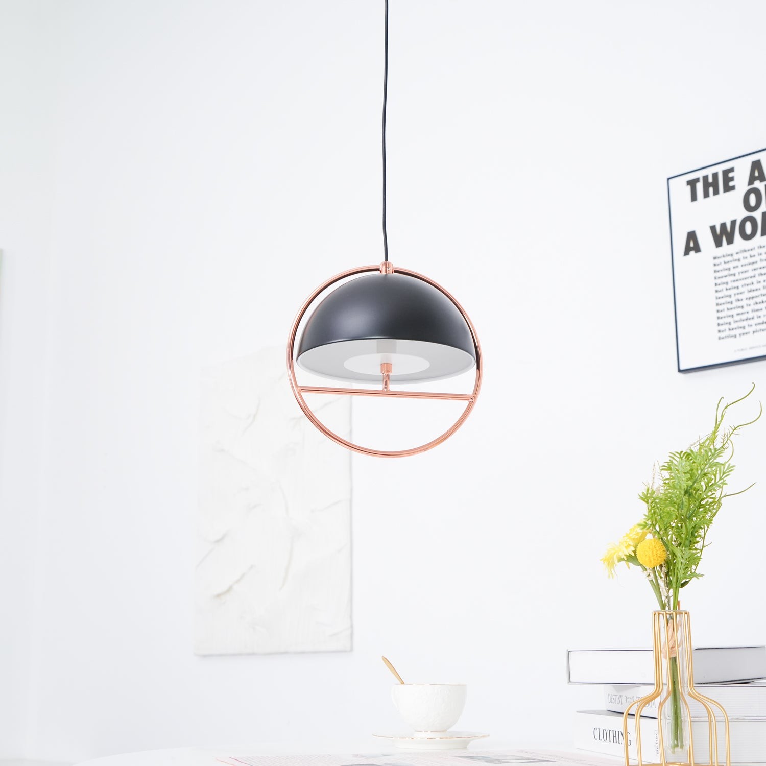 Nordic Hemispherical Ring Metal Pendant Lamp M551