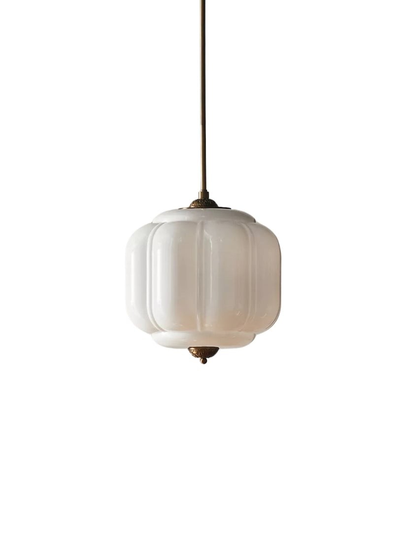 Eloise Vintage Glass Chandelier - Milk Glass Home Accent T289