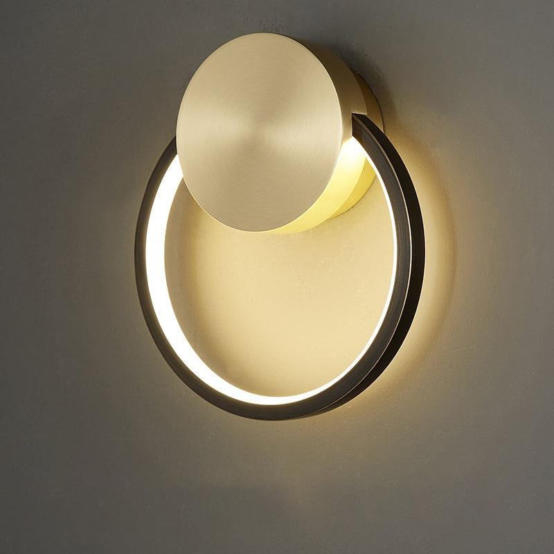 Minimalist Creative Simple Brass Round LED Wall Light M429