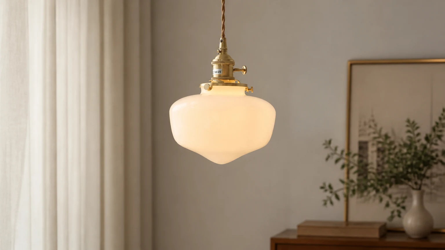 Horizontal room scene with Radiant Lantern pendant