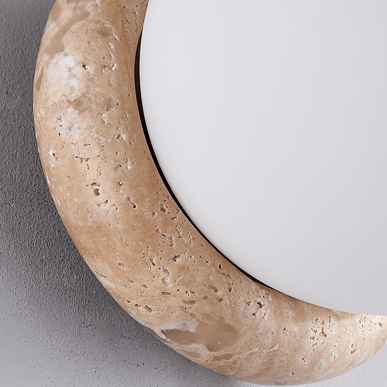 Japanese Style Wabi-Sabi Travertine Spherical Wall Lamp M90