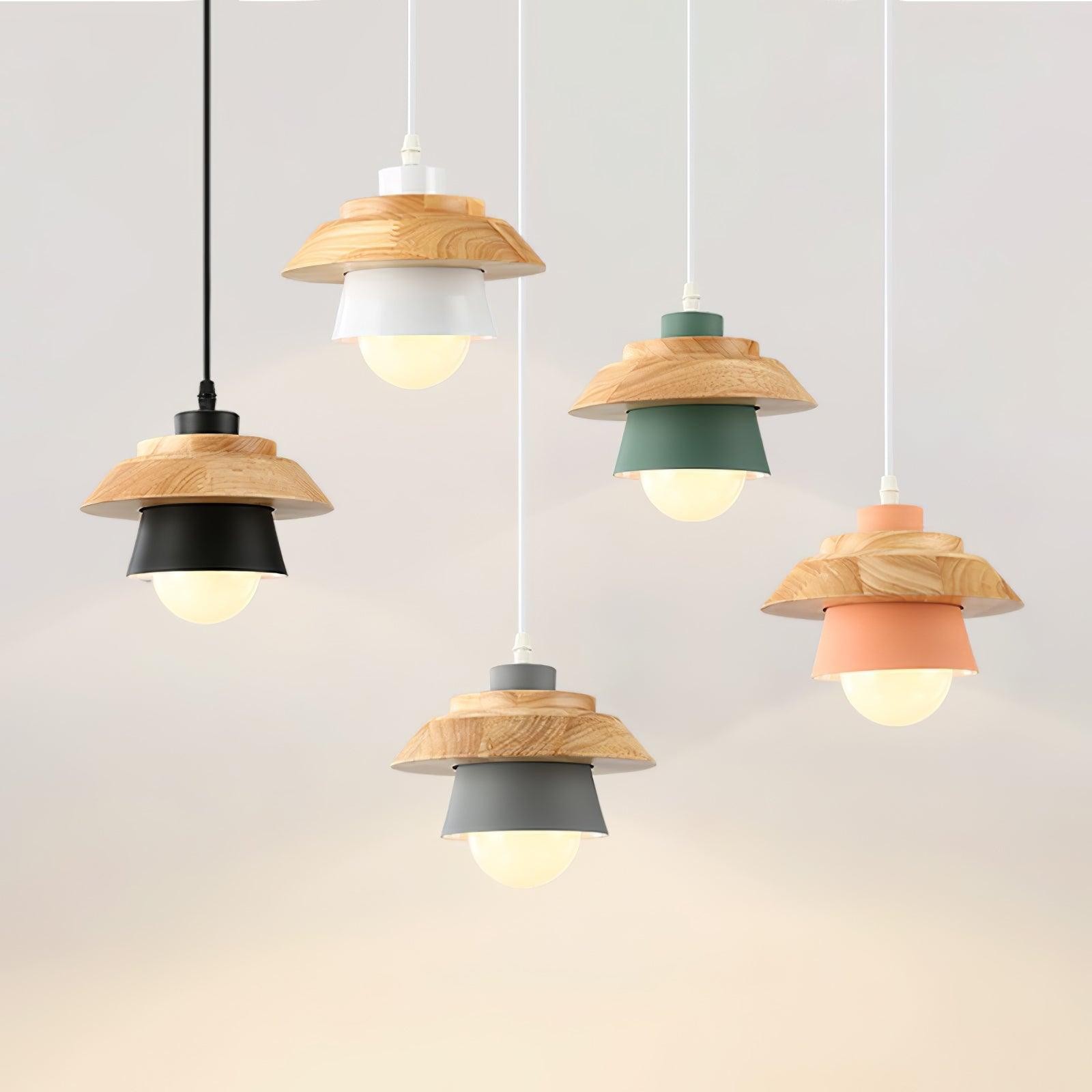 Stone Wood Pendant Lamp M419