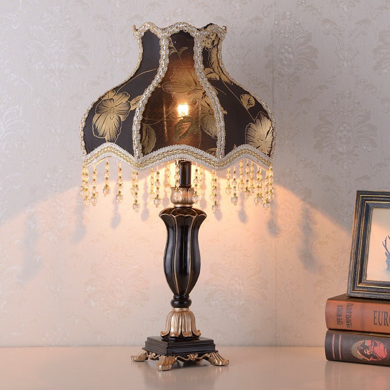 Palace Floral Resin Carved Base Table Lamp M16