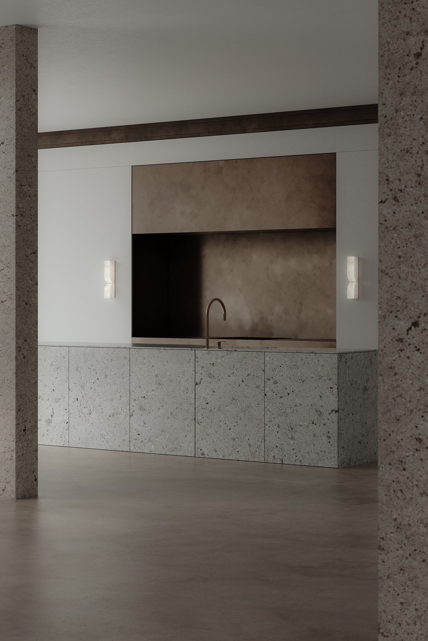 Rectangular Alabaster Wall Lamp D639